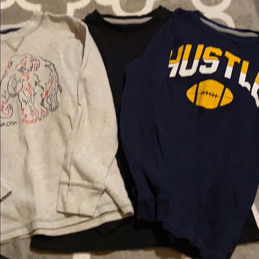 3 long sleeve shirts size 10/12